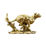 Maxbell Desk Leopard Statue Resin Leopard Figurine for Living Room Bedroom Gold