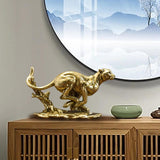 Maxbell Desk Leopard Statue Resin Leopard Figurine for Living Room Bedroom Gold