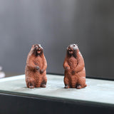 Maxbell Small Prairie Dog Tea Pet Statue Tea Play Handmade for Cabinet Home Bathroom