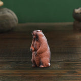 Maxbell Small Prairie Dog Tea Pet Statue Tea Play Handmade for Cabinet Home Bathroom