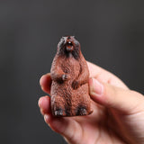 Maxbell Small Prairie Dog Tea Pet Statue Tea Play Handmade for Cabinet Home Bathroom