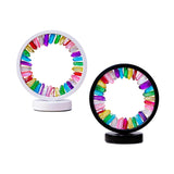 Maxbell Crystal Round Night Light Desk Lamp Crystal Night Lamp for Hotel Office Home White