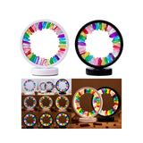 Maxbell Crystal Round Night Light Desk Lamp Crystal Night Lamp for Hotel Office Home White