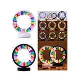 Maxbell Crystal Round Night Light Desk Lamp Crystal Night Lamp for Hotel Office Home White