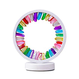 Maxbell Crystal Round Night Light Desk Lamp Crystal Night Lamp for Hotel Office Home White