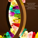 Maxbell Crystal Round Night Light Desk Lamp Crystal Night Lamp for Hotel Office Home White