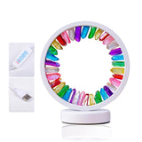 Maxbell Crystal Round Night Light Desk Lamp Crystal Night Lamp for Hotel Office Home White