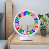 Maxbell Crystal Round Night Light Desk Lamp Crystal Night Lamp for Hotel Office Home White