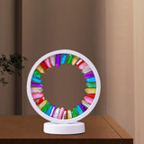 Maxbell Crystal Round Night Light Desk Lamp Crystal Night Lamp for Hotel Office Home White