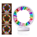 Maxbell Crystal Round Night Light Desk Lamp Crystal Night Lamp for Hotel Office Home White