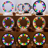 Maxbell Crystal Round Night Light Desk Lamp Crystal Night Lamp for Hotel Office Home Black