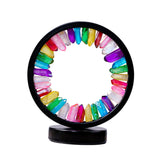 Maxbell Crystal Round Night Light Desk Lamp Crystal Night Lamp for Hotel Office Home Black