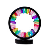 Maxbell Crystal Round Night Light Desk Lamp Crystal Night Lamp for Hotel Office Home Black