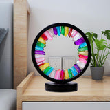 Maxbell Crystal Round Night Light Desk Lamp Crystal Night Lamp for Hotel Office Home Black