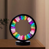 Maxbell Crystal Round Night Light Desk Lamp Crystal Night Lamp for Hotel Office Home Black