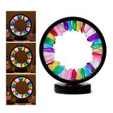 Maxbell Crystal Round Night Light Desk Lamp Crystal Night Lamp for Hotel Office Home Black