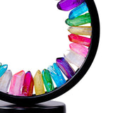 Maxbell Crystal Round Night Light Desk Lamp Crystal Night Lamp for Hotel Office Home Black