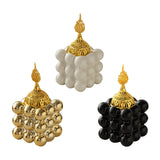 Maxbell Incense Cone Holder with Cover Durable Ceramic for Office Tabletop Yoga Room white