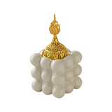 Maxbell Incense Cone Holder with Cover Durable Ceramic for Office Tabletop Yoga Room white