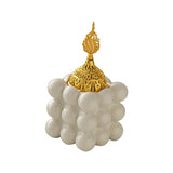 Maxbell Incense Cone Holder with Cover Durable Ceramic for Office Tabletop Yoga Room white