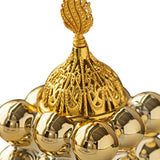 Maxbell Incense Cone Holder with Cover Durable Ceramic for Office Tabletop Yoga Room golden