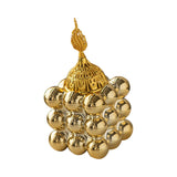 Maxbell Incense Cone Holder with Cover Durable Ceramic for Office Tabletop Yoga Room golden