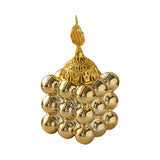 Maxbell Incense Cone Holder with Cover Durable Ceramic for Office Tabletop Yoga Room golden