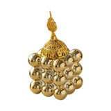 Maxbell Incense Cone Holder with Cover Durable Ceramic for Office Tabletop Yoga Room golden