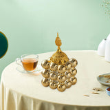 Maxbell Incense Cone Holder with Cover Durable Ceramic for Office Tabletop Yoga Room golden