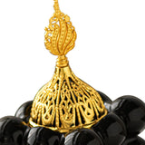 Maxbell Incense Cone Holder with Cover Durable Ceramic for Office Tabletop Yoga Room black