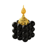 Maxbell Incense Cone Holder with Cover Durable Ceramic for Office Tabletop Yoga Room black