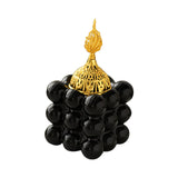 Maxbell Incense Cone Holder with Cover Durable Ceramic for Office Tabletop Yoga Room black