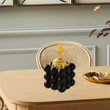 Maxbell Incense Cone Holder with Cover Durable Ceramic for Office Tabletop Yoga Room black