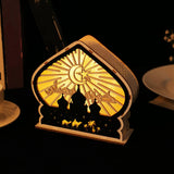 Maxbell Ramadan Table Decoration Religious Gift Ramadan Lamp for Bedroom Living Room Style A