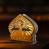 Maxbell Ramadan Table Decoration Religious Gift Ramadan Lamp for Bedroom Living Room Style C