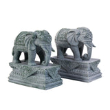 Maxbell 2 Pieces Mini Elephant Statues Animal Sculptures for Shelf Table Living Room