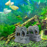 Maxbell 2 Pieces Mini Elephant Statues Animal Sculptures for Shelf Table Living Room