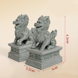 Maxbell 2x Mini Kirin Statues Aquarium Decoration for Table Spring Festival New Year