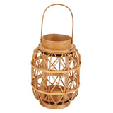 Maxbell Woven Candle Holder Rattan Candle Holder for Anniversary Dining Room Wedding