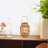 Maxbell Woven Candle Holder Rattan Candle Holder for Anniversary Dining Room Wedding