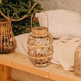 Maxbell Woven Candle Holder Rattan Candle Holder for Anniversary Dining Room Wedding