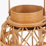 Maxbell Woven Candle Holder Rattan Candle Holder for Anniversary Dining Room Wedding