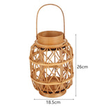 Maxbell Woven Candle Holder Rattan Candle Holder for Anniversary Dining Room Wedding