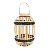 Maxbell Bamboo Lantern with Handle Romantic Hanging Lantern for Table Home Farmhouse Style A