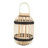Maxbell Bamboo Lantern with Handle Romantic Hanging Lantern for Table Home Farmhouse Style A
