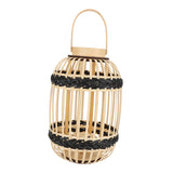 Maxbell Bamboo Lantern with Handle Romantic Hanging Lantern for Table Home Farmhouse Style A