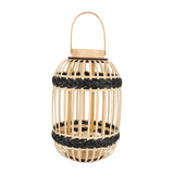 Maxbell Bamboo Lantern with Handle Romantic Hanging Lantern for Table Home Farmhouse Style A