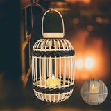 Maxbell Bamboo Lantern with Handle Romantic Hanging Lantern for Table Home Farmhouse Style A