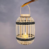 Maxbell Bamboo Lantern with Handle Romantic Hanging Lantern for Table Home Farmhouse Style A