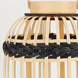 Maxbell Bamboo Lantern with Handle Romantic Hanging Lantern for Table Home Farmhouse Style A